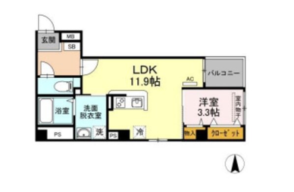 OTC田町マンションの物件間取画像